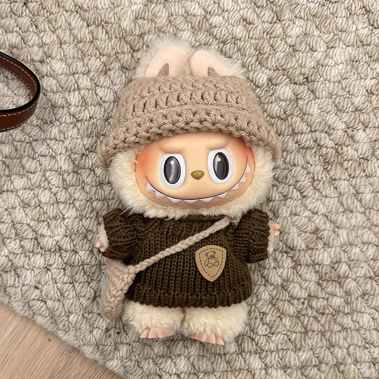 Labubu Clothes - Brown 17cm Labubu doll outfit 3-piece – Luxury Design
