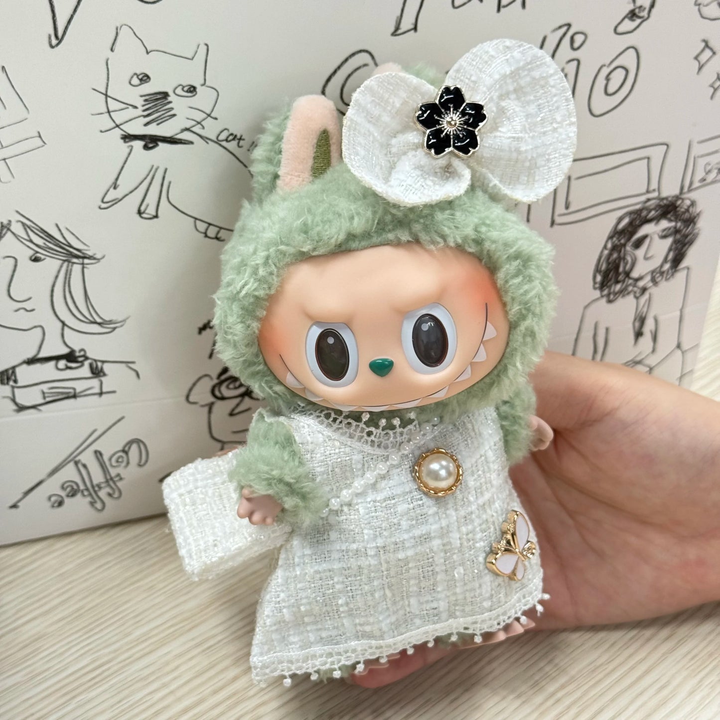 Original Handmade baby clothes labubu clothes Korea Kpop Doll labubu clothes