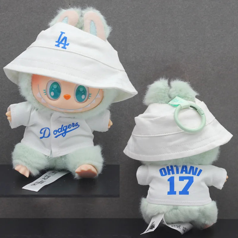 Cute Labubu Doll Clothes 15/17cm Labubu Clothes Sitting Party Number 17/5 Baseball Clothes Children's Diy Doll Accessories Gifts
