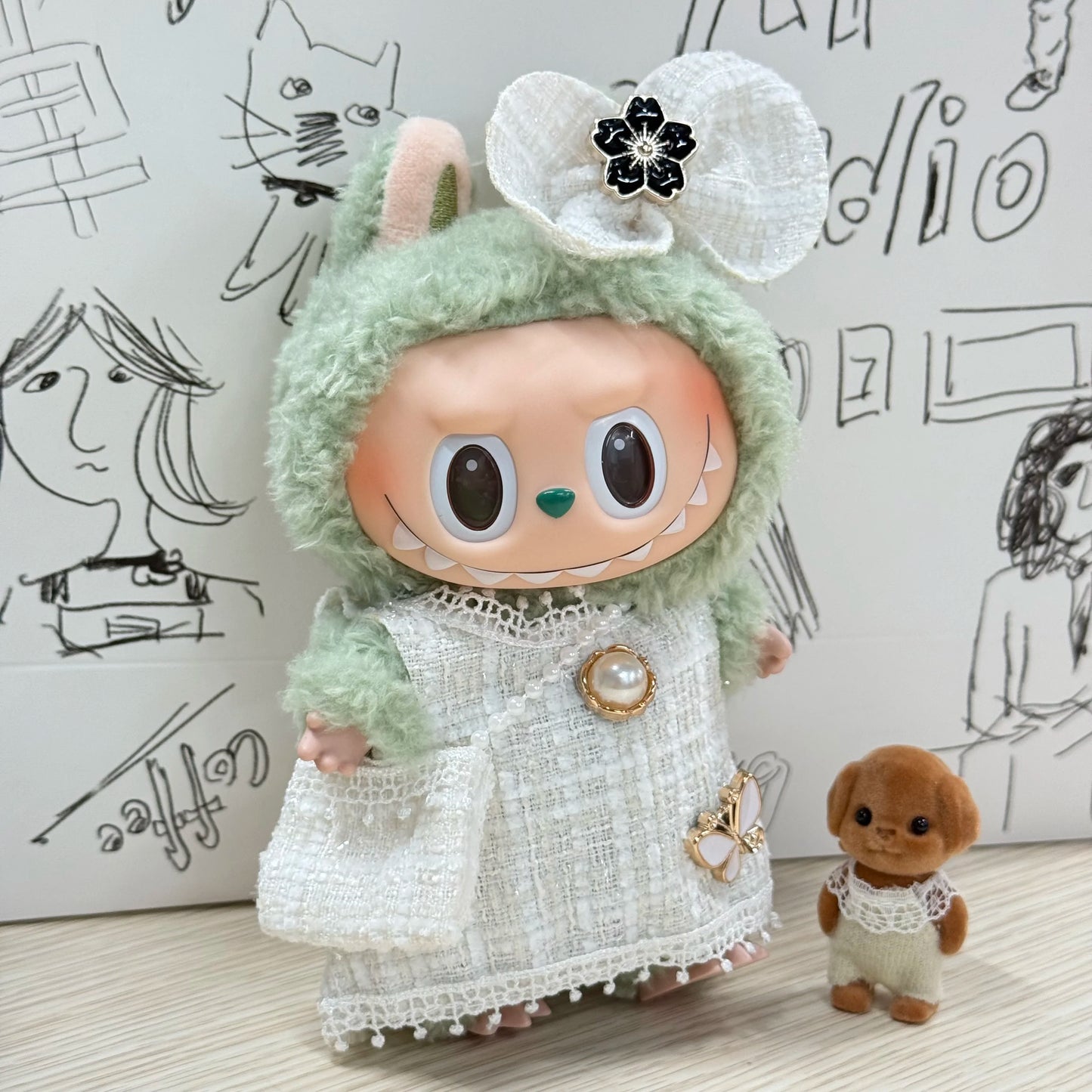 Original Handmade baby clothes labubu clothes Korea Kpop Doll labubu clothes