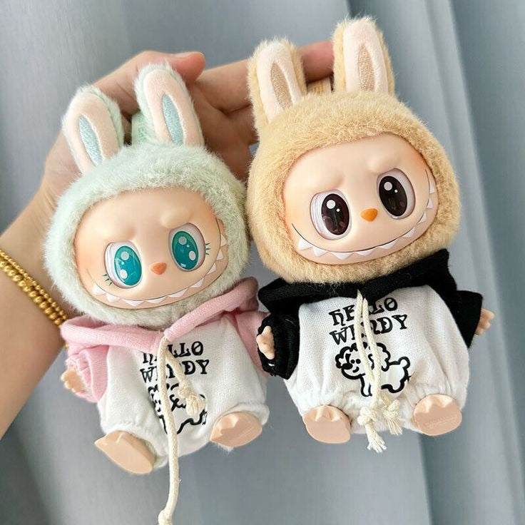 Cute Labubu Doll Clothes 15/17cm Labubu Clothes Sitting Party Number 17/5 Baseball Clothes Children's Diy Doll Accessories Gifts