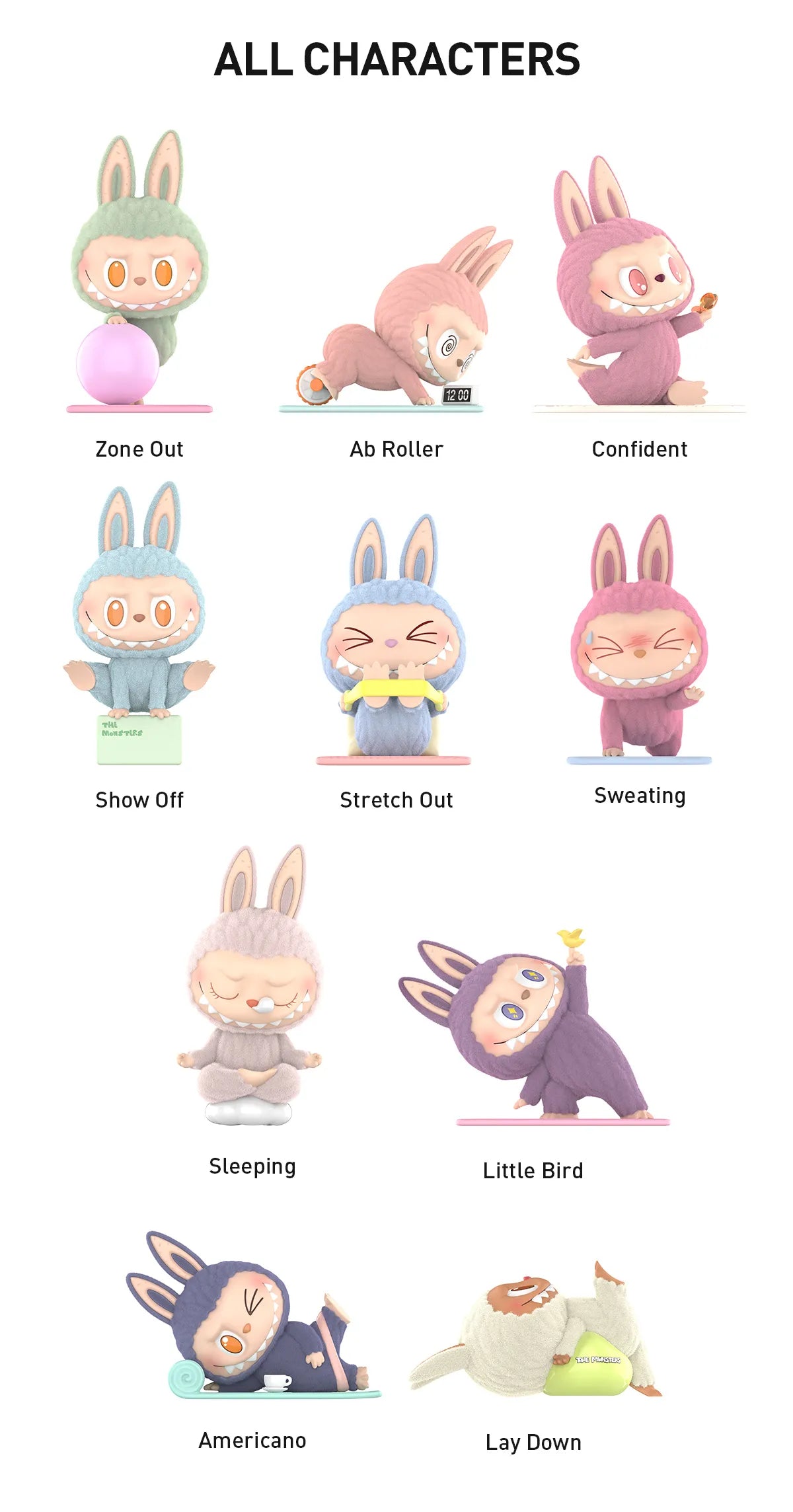 Pop Mart Labubu The Monsters Lazy Yoga Series